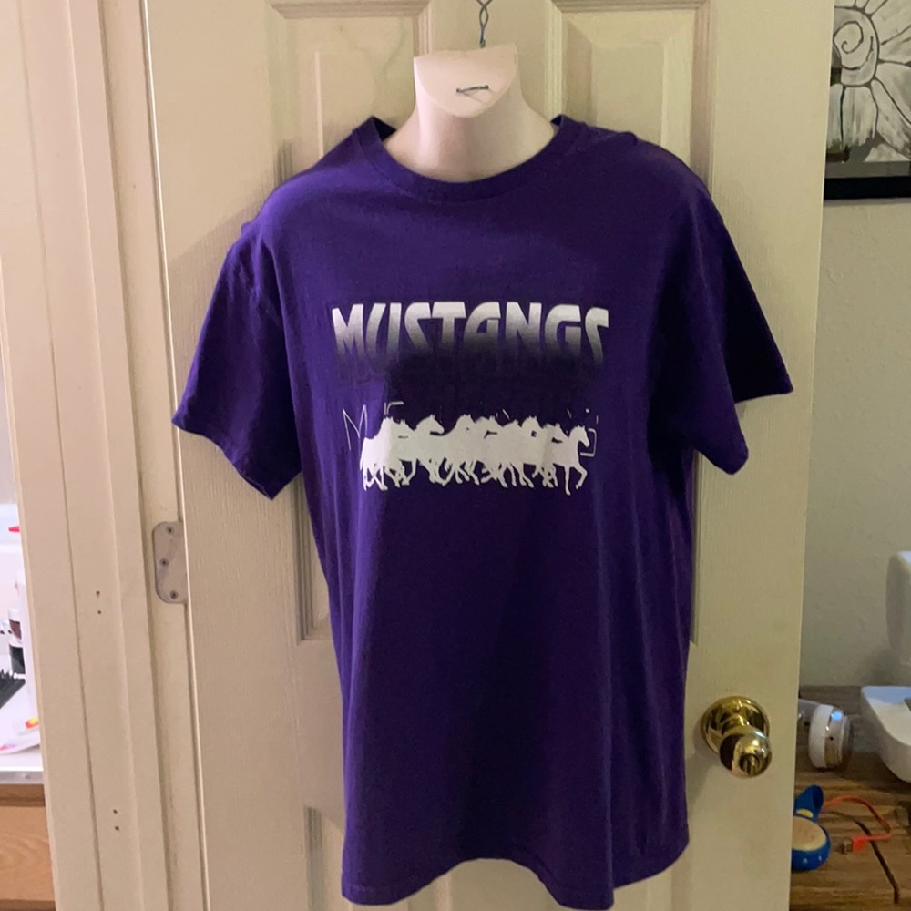 Purple Mustangs T-Shirt~Medium